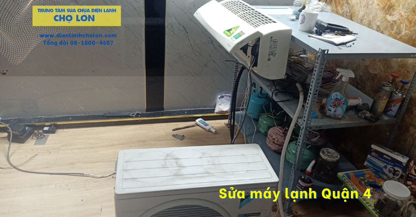 Quy trình sửa máy lạnh tại nhà quận 4 của Điện Lạnh Chợ Lớn