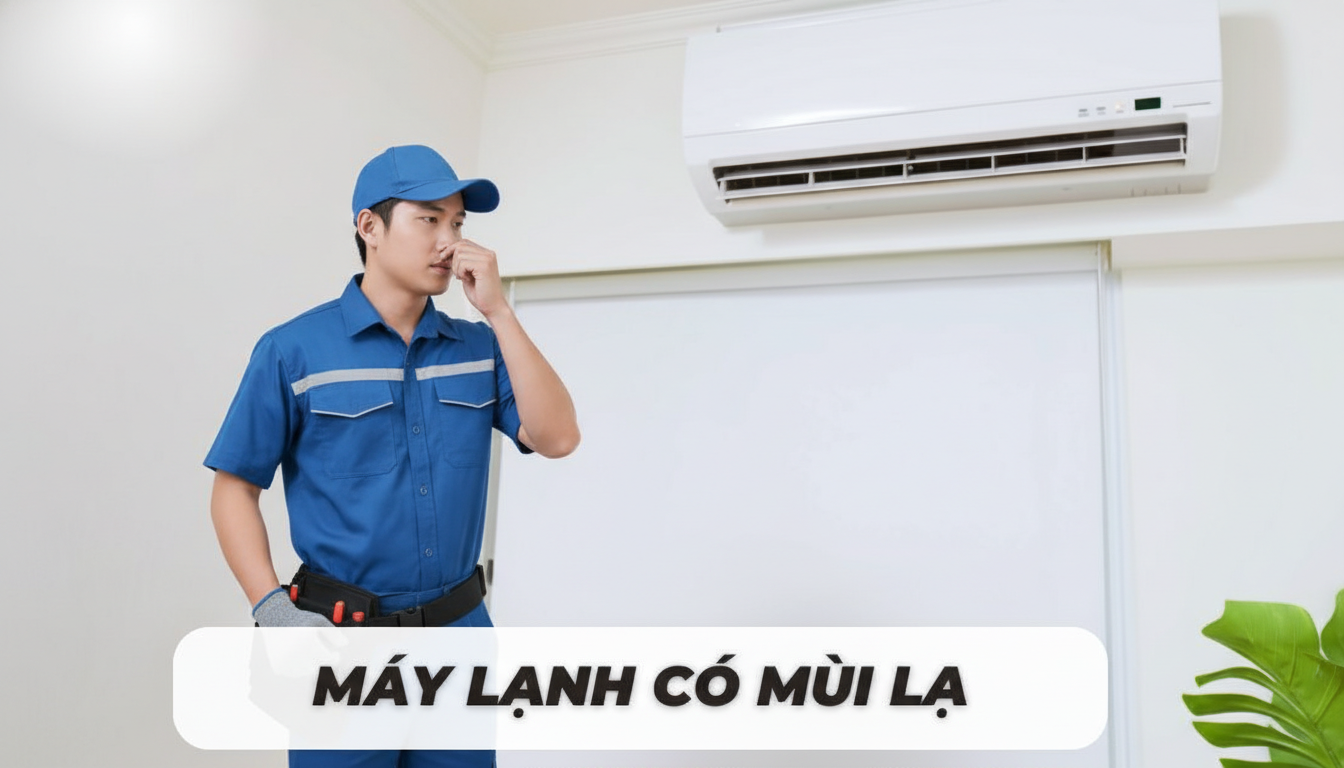 máy lạnh có mùi